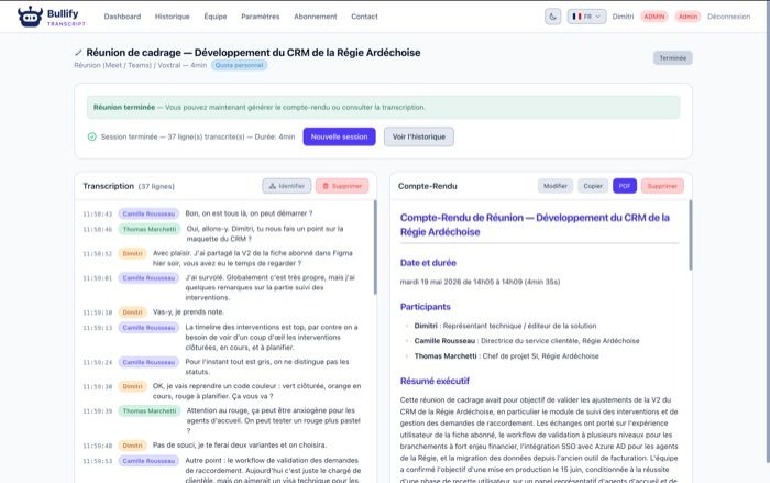 CR généré IA Bullify Transcript